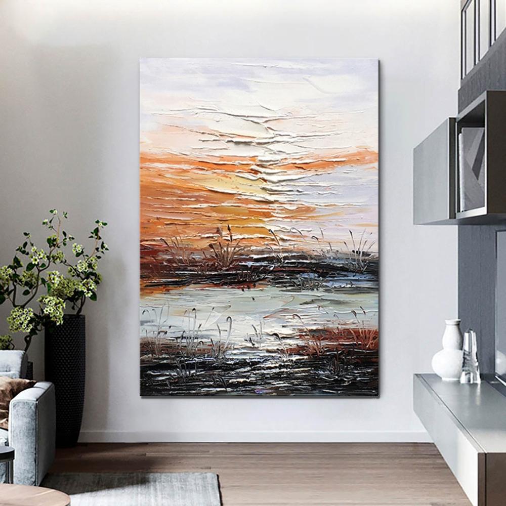 Canvas Painting for Living Room, Modern Wall Art Painting, Huge  Contemporary Abstract Artwork