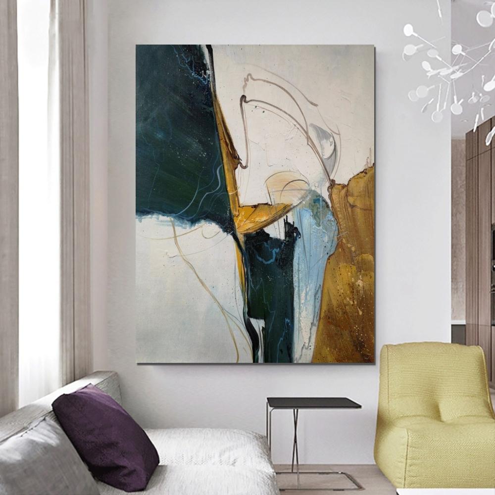 Large Abstract Paintings on Canvas, Hand Painted Canvas Art, Acrylic P –