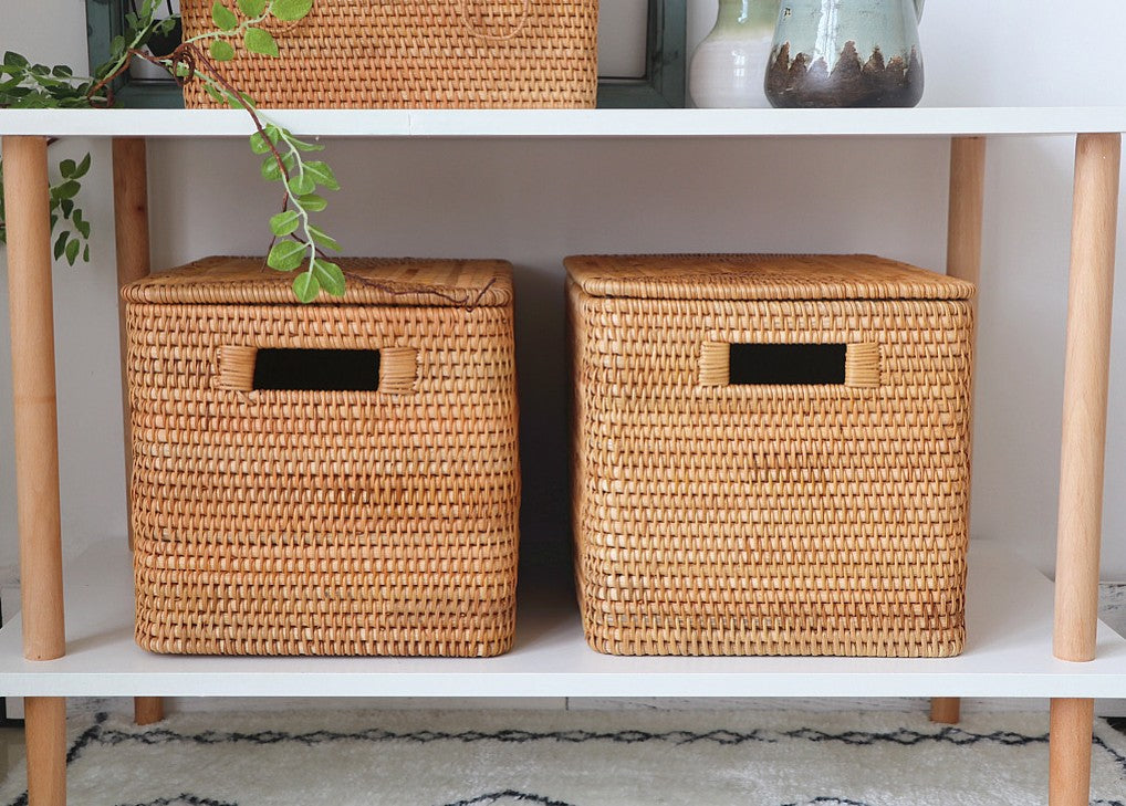 Oversized Storage Baskets for Bedroom, Rectangular Woven Storage Baske –  Paintingforhome