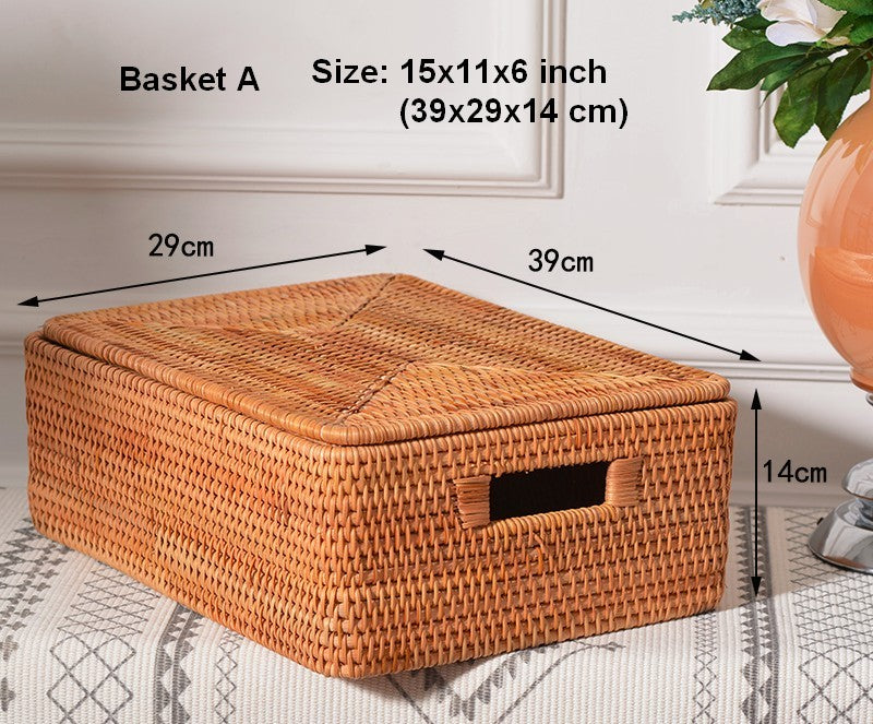 Storage Basket for Shelves, Large Rectangular Storage Basket, Storage –