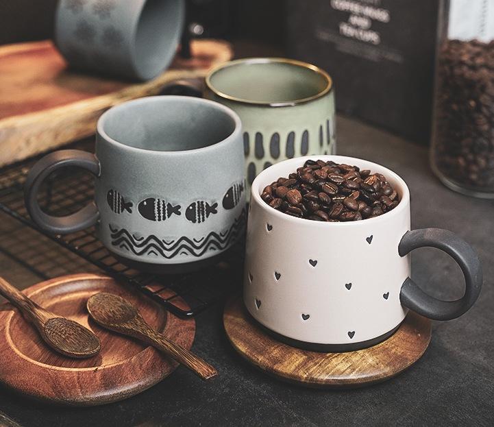 Large Pottery Coffee Cup, Handmade Coffee Cup, Ceramic Coffee Mug