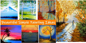 Easy Landscape Painting Ideas for Beginners, Simple Cute DIY Landscape Painting on Canvas, Easy Mountain Landscape Painting Ideas, Easy Small Acrylic Painting Ideas for Beginners