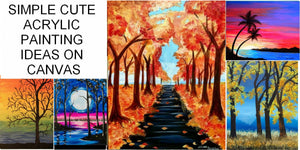 Simple Acrylic Painting Ideas for Beginners, Easy Canvas Painting Ideas, Easy Landscape Painting Ideas for Beginners, Easy Tree Painting Ideas, Easy DIY Painting Ideas