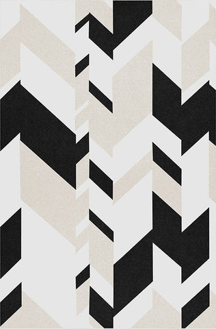 Abstract Contemporary Area Rugs for Bedroom, Large Modern Living Room Rugs, Geometric Modern Rugs for Dining Room-ArtWorkCrafts.com