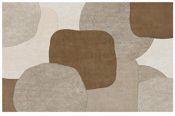 Abstract Rugs for Living Room, Geometric Contemporary Modern Rugs Next to Bed, Extra Large Modern Area Rugs-ArtWorkCrafts.com