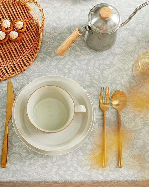 Dining Room Flower Pattern Table Cloths, Farmhouse Table Cloth, Wedding Tablecloth, Square Tablecloth for Round Table, Cotton Rectangular Table Covers for Kitchen-ArtWorkCrafts.com