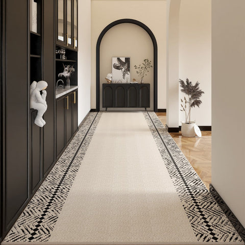 Extra Long Narrow Hallway Runners, Contepmorary Runner Rugs, Modern Entryway Runner Rug Ideas, Non Slip Modern Long Hallway Runners-ArtWorkCrafts.com