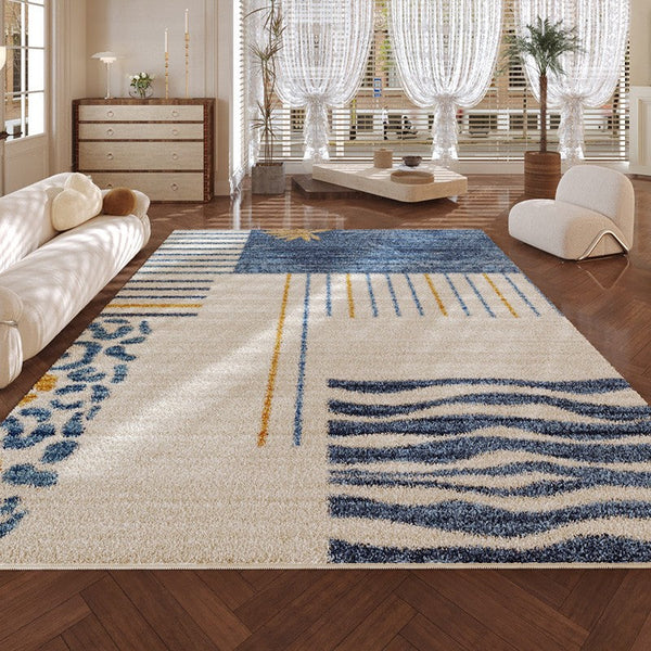 Abstract Contemporary Runner Rugs for Living Room, Modern Runner Rugs Next to Bed, Bathroom Runner Rugs, Kitchen Runner Rugs, Runner Rugs for Hallway-ArtWorkCrafts.com