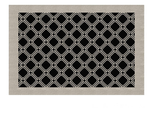 Elegant Modern Area Rugs under Sofa, Dining Room Floor Rugs, Mid Century Black Rugs for Living Room, Abstract Contemporary Rugs for Bedroom, Modern Carpets for Office-ArtWorkCrafts.com