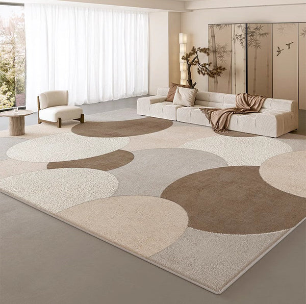 Bedroom Modern Rugs, Geometric Modern Rugs for Dining Room, Contemporary Area Rugs for Living Room-ArtWorkCrafts.com