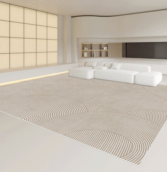 Simple Modern Floor Rugs Next to Bed, Bedroom Geometric Area Rugs, Living Room Rugs, Large Floor Rugs for Dining Room, Contemporary Floor Rugs for Office-ArtWorkCrafts.com