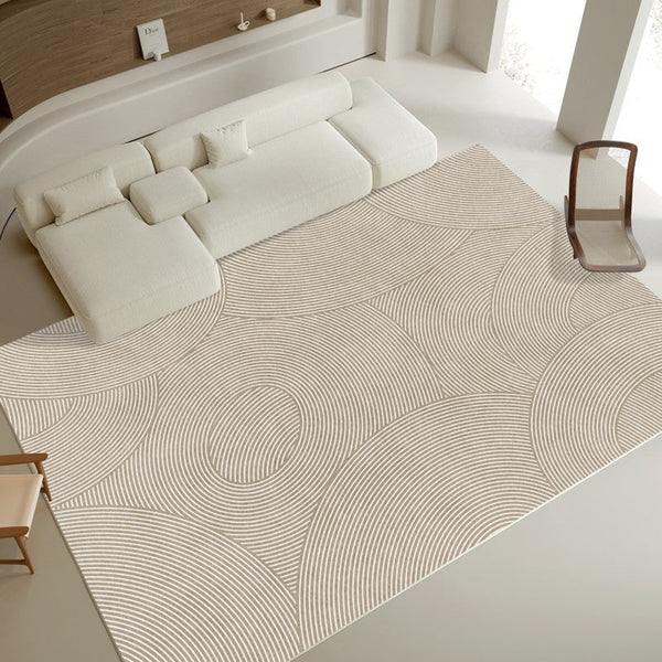 Simple Modern Floor Rugs Next to Bed, Bedroom Geometric Area Rugs, Living Room Rugs, Large Floor Rugs for Dining Room, Contemporary Floor Rugs for Office-ArtWorkCrafts.com