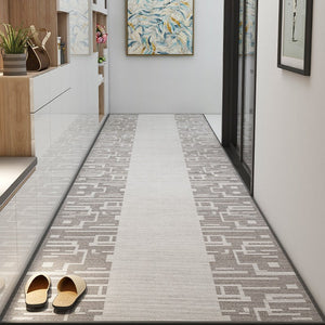 Light Grey Modern Long Hallway Runners, Stain-resistant Non Slip Entryway Runner Rug Ideas, Kitchen Runner Rugs, Extra Long Hallway Runners, Long Narrow Runner Rugs, Entrance Hallway Runners-ArtWorkCrafts.com