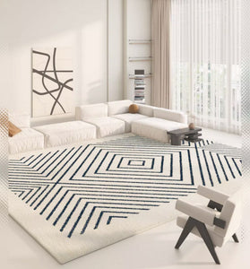 Bohemian Stripe Contemporary Rugs for Living Room, Bathroom Runner Rugs, Modern Runner Rugs Next to Bed, Large Modern Rugs for Dining Room-ArtWorkCrafts.com