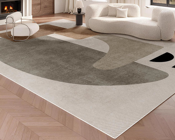 Abstract Geometric Modern Rugs, Contemporary Modern Rugs for Living Room, Modern Rugs for Dining Room, Bedroom Modern Rugs-ArtWorkCrafts.com