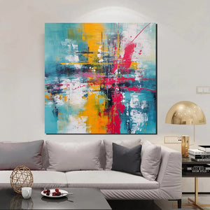 Acrylic Painting for Dining Room, Modern Contemporary Abstract Artwork, Palette Knife Painting, Heavy Texutre Wall Art, Extra Large Wall Art Painting-ArtWorkCrafts.com