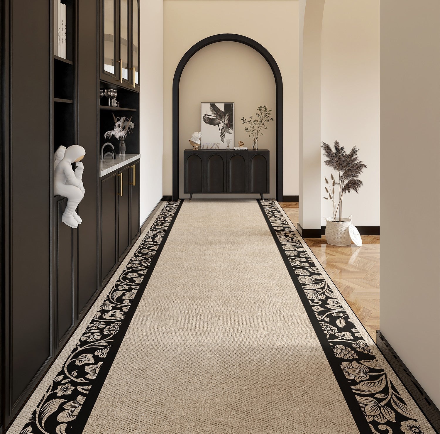 Modern Long Hallway Runners, Washable Entrance Hallway Runners, Extra Long Narrow Runner Rugs, Long Hallway Runners, Easy Care Entryway Runner Rug Ideas, Contepmorary Runner Rugs-ArtWorkCrafts.com