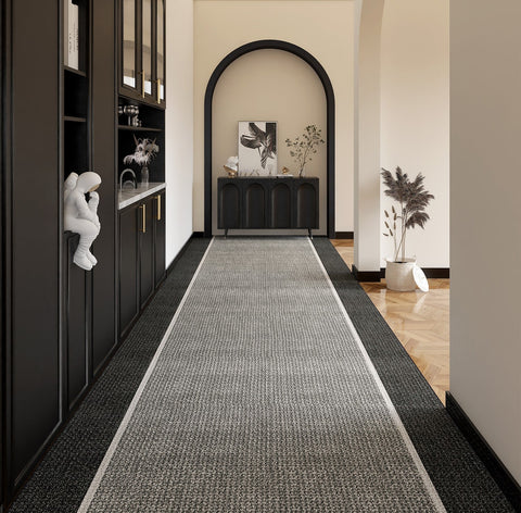 Extra Long Narrow Runner Rugs, Stain-resistant Non Slip Hallway Runners, Geometric Modern Long Hallway Runners, Modern Entryway Runner Rug Ideas-ArtWorkCrafts.com