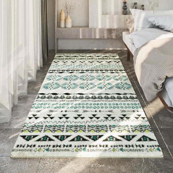 Hallway Runner Rugs, Contemporary Runner Rugs Next to Bed, Modern Runner Rugs for Entryway, Geometric Modern Rugs for Dining Room-ArtWorkCrafts.com