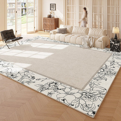 Large Modern Rugs for Bedroom, Abstract Contemporary Modern Rugs for Living Room, French Style Modern Rug Placement Ideas for Dining Room-ArtWorkCrafts.com