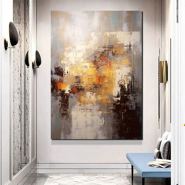 Simple Modern Art, Wall Art Paintings, Buy Paintings Online, Simple Abstract Painting, Large Paintings for Bedroom, Bedroom Wall Art Paintings-ArtWorkCrafts.com