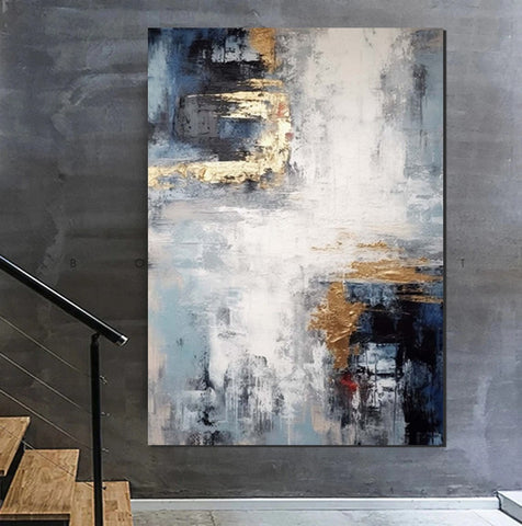 Simple Wall Art Ideas, Large Acrylic Canvas Paintings, Heavy Texture Painting, Bedroom Abstract Paintings, Modern Abstract Painting-ArtWorkCrafts.com