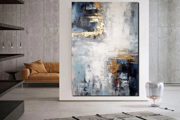 Simple Wall Art Ideas, Large Acrylic Canvas Paintings, Heavy Texture Painting, Bedroom Abstract Paintings, Modern Abstract Painting-ArtWorkCrafts.com