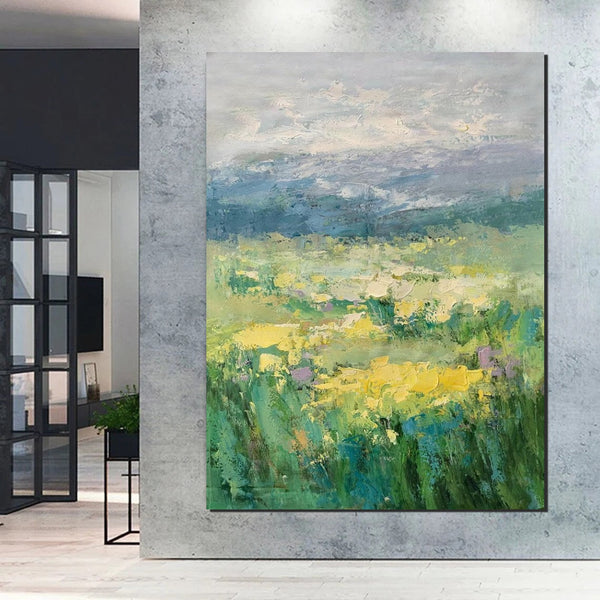 Large Acrylic Paintings for Bedroom, Abstract Landscape Painting, Bedroom Wall Art Paintings, Heavy Texture Canvas Art, Landscape Paintings for Living Room-ArtWorkCrafts.com