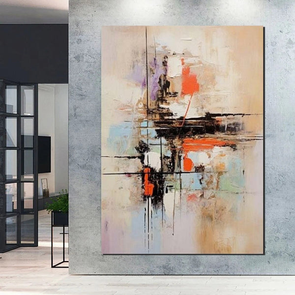 Large Acrylic Canvas Paintings, Simple Wall Art Ideas, Heavy Texture Painting, Bedroom Abstract Paintings, Modern Abstract Painting-ArtWorkCrafts.com