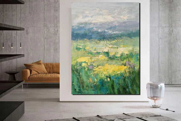 Large Acrylic Paintings for Bedroom, Abstract Landscape Painting, Bedroom Wall Art Paintings, Heavy Texture Canvas Art, Landscape Paintings for Living Room-ArtWorkCrafts.com