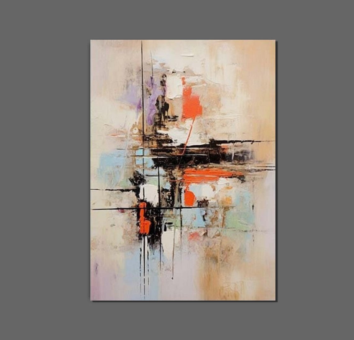 Large Acrylic Canvas Paintings, Simple Wall Art Ideas, Heavy Texture Painting, Bedroom Abstract Paintings, Modern Abstract Painting-ArtWorkCrafts.com