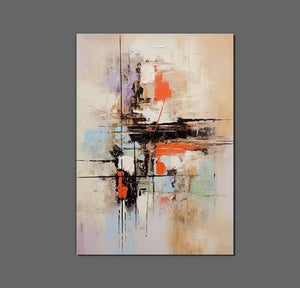 Large Acrylic Canvas Paintings, Simple Wall Art Ideas, Heavy Texture Painting, Bedroom Abstract Paintings, Modern Abstract Painting-ArtWorkCrafts.com