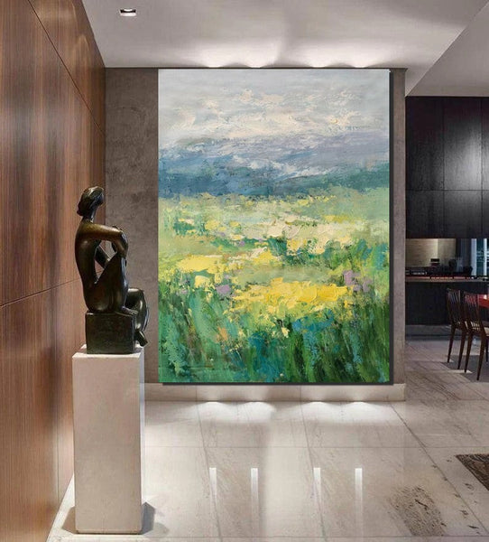 Large Acrylic Paintings for Bedroom, Abstract Landscape Painting, Bedroom Wall Art Paintings, Heavy Texture Canvas Art, Landscape Paintings for Living Room-ArtWorkCrafts.com