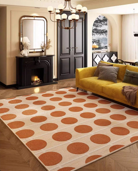 Geometric Contemporary Rugs for Dining Room, Bedroom Floor Rugs, Mid Century Modern Rug for Living Room, Modern Rugs for Living Room-ArtWorkCrafts.com