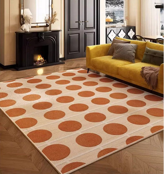 Geometric Contemporary Rugs for Dining Room, Bedroom Floor Rugs, Mid Century Modern Rug for Living Room, Modern Rugs for Living Room-ArtWorkCrafts.com