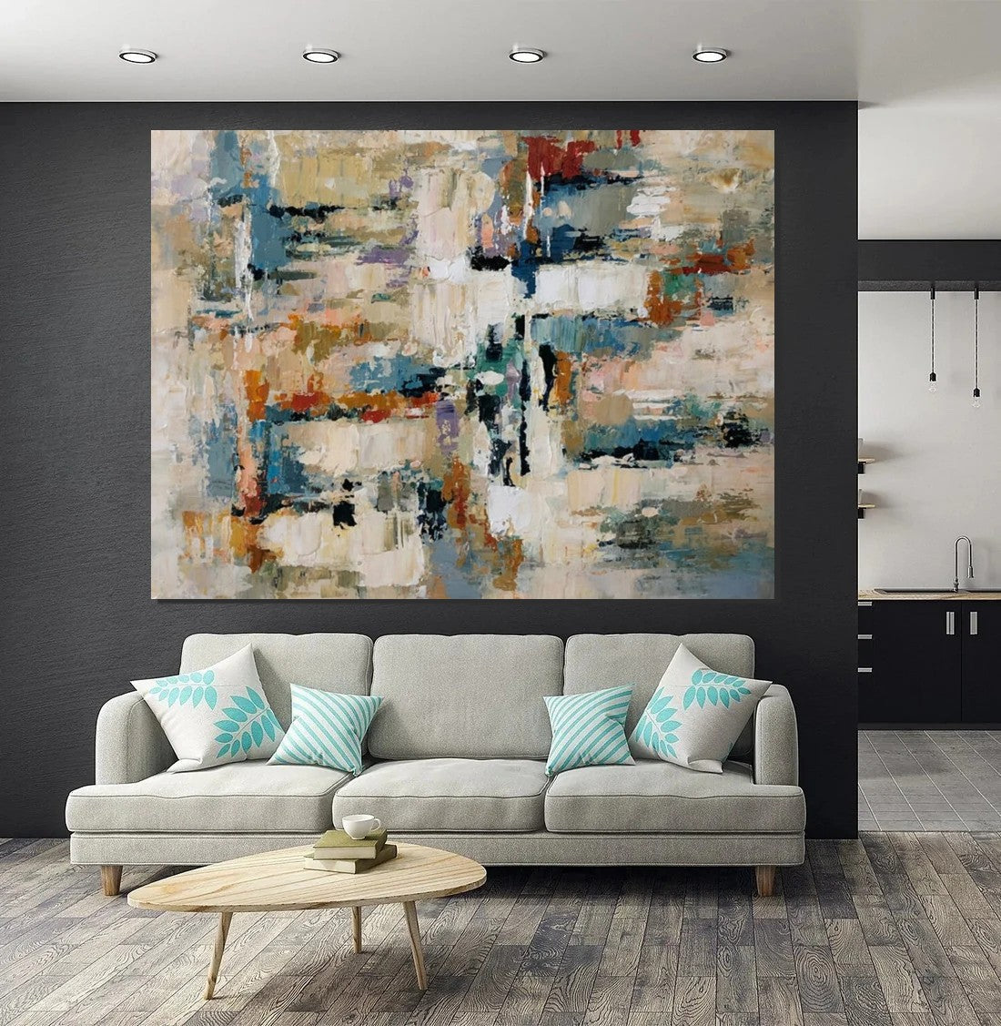 Extra Large Paintings, Acrylic Abstract Art, Modern Abstract Acrylic Painting, Living Room Wall Painting, Large Paintings for Living Room-ArtWorkCrafts.com