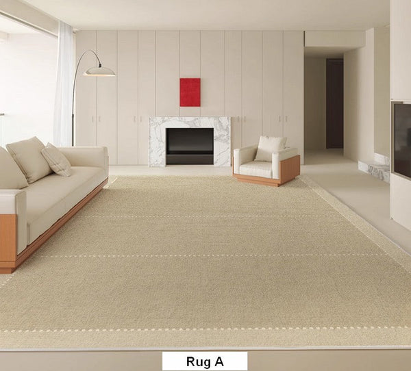 Bedroom Contemporary Soft Rugs, Rectangular Modern Rugs under Sofa, Large Modern Rugs in Living Room, Modern Rugs for Office, Dining Room Floor Carpets-ArtWorkCrafts.com