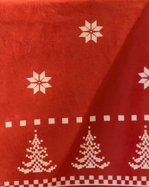 Extra Large Modern Rectangular Tablecloth for Dining Room Table, Christmas Edelweiss Table Covers, Square Tablecloth for Kitchen, Large Tablecloth for Round Table-ArtWorkCrafts.com