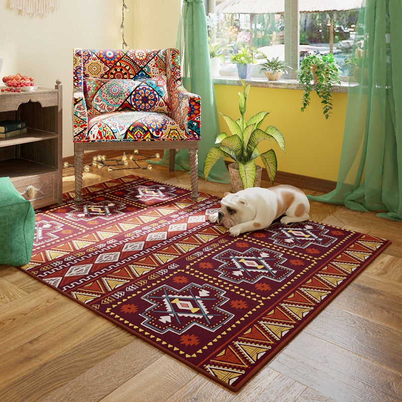 Morocco Area Rugs for Living Room, Traditional Colorful Persian Rugs for Dining Room, Traditional Persain Rugs for Bedroom-ArtWorkCrafts.com