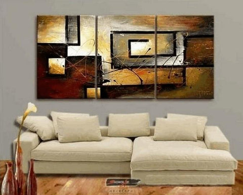 Living Room Wall Art Painting, Modern Paintings, Abstract Painting for Sale, Canvas Painting for Dining Room, 3 Piece Wall Art-ArtWorkCrafts.com