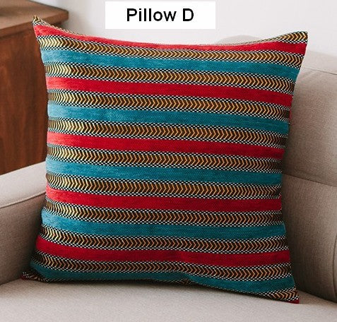 Decorative Throw Pillows for Living Room, Bohemian Style Chenille Pillow Cover, Bohemian Decorative Sofa Pillows-ArtWorkCrafts.com