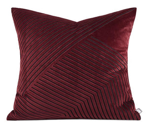 Red Modern Pillows for Couch, Decorative Pillow Covers, Abstract Decorative Throw Pillows for Living Room, Large Modern Sofa Pillow Cases-ArtWorkCrafts.com