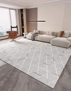 Abstract Area Rugs for Living Room, Geometric Contemporary Modern Rugs Next to Bed, Modern Rugs under Dining Room Table, Modern Carpets for Kitchen-ArtWorkCrafts.com