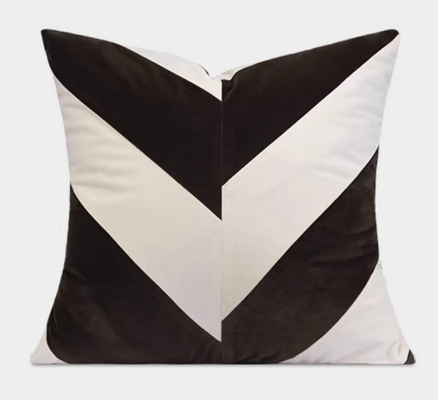 Black Stripe Modern Pillows for Couch, Abstract Decorative Throw Pillows for Living Room, Large Modern Sofa Pillow Cases, Decorative Pillow Covers-ArtWorkCrafts.com