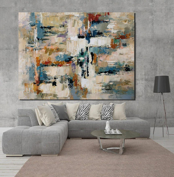 Extra Large Paintings, Acrylic Abstract Art, Modern Abstract Acrylic Painting, Living Room Wall Painting, Large Paintings for Living Room-ArtWorkCrafts.com