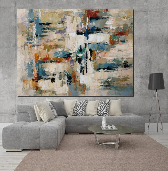 Extra Large Paintings, Acrylic Abstract Art, Modern Abstract Acrylic Painting, Living Room Wall Painting, Large Paintings for Living Room-ArtWorkCrafts.com