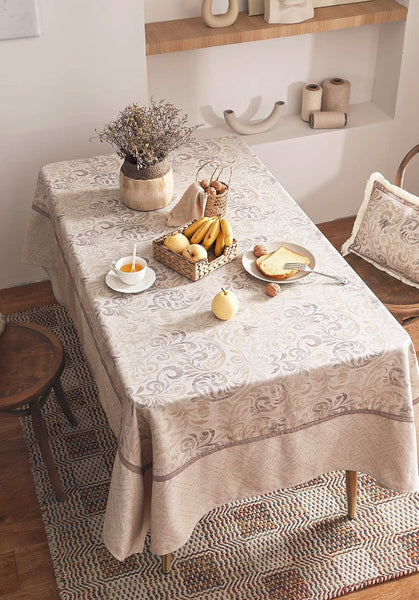 Rustic Farmhouse Table Cover for Kitchen, Outdoor Picnic Tablecloth, Large Modern Rectangle Tablecloth Ideas for Dining Room Table, Square Tablecloth for Round Table-ArtWorkCrafts.com