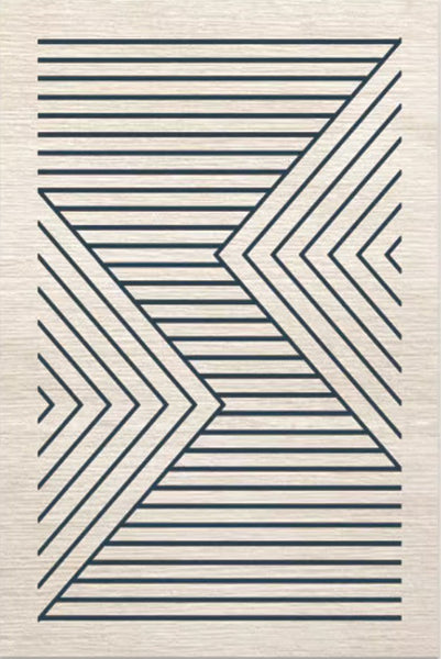 Contemporary Rugs for Living Room, Bathroom Runner Rugs, Bohemian Stripe Runner Rugs Next to Bed, Large Modern Rugs for Dining Room-ArtWorkCrafts.com