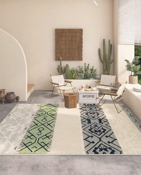 Abstract Area Rugs for Living Room, Modern Rugs for Dining Room, Modern Runner Rugs for Hallway, Thick Contemporary Area Rugs Next to Bed-ArtWorkCrafts.com