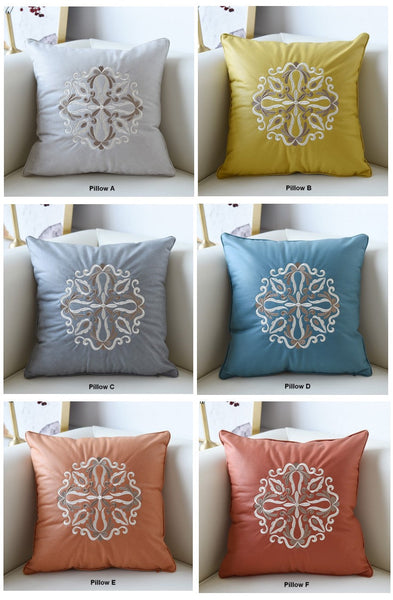 Decorative Flower Pattern Throw Pillows for Couch, Modern Throw Pillows, Contemporary Decorative Pillows, Modern Sofa Pillows-ArtWorkCrafts.com